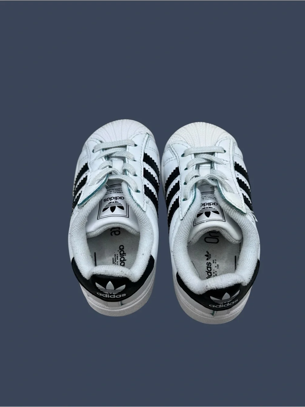 Adidas Superstar Toddler Sneakers Size 6K White Black Classic Shell Toe Shoes